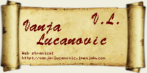 Vanja Lučanović vizit kartica